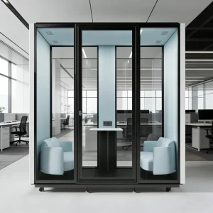 Modular Portable Soundproof Work Pod Acoustic Privacy Booth Fresh Air System