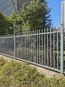 Multi-Color Powder-Coated Eco-Friendly Waterproof Steel Picket Fence for Residential Yards