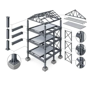 Multi Storey Steel Structure Workshop Building Prefabricated Industrial Factory Construction Customized Design