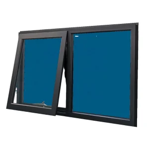 NFRC Standard Energy Star Qualified Waterproof Soundproof Triple Glazed Aluminum Awning Windows Louver Swing Villa