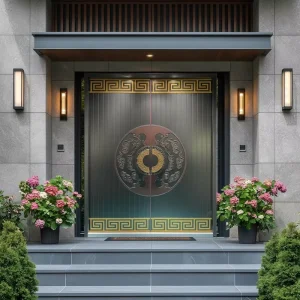 New Customized Aluminum Security Front Doors Smart Insulation Security Doors