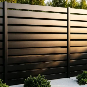New Modern Design Factory Supply Powder Coating Aluminum Slat Fence 3d Vertical Horizontal Fencing Panels