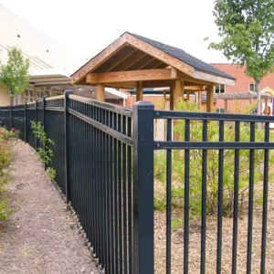 New Steel Garden Fence Modern Zinc Steel Metal Picket Fence Black Galvanized 6×8 Security Spear Top Steel Fence Panels
