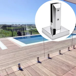 Non Corrosive Stainless Steel Heavy Duty Height Adjustable Glass Spigot System for Frameless Outdoor Glass Projects