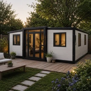 OEM Custom 40ft Double Wing Expandable Container House Luxury Prefab Modular Home Steel Sandwich Panel Villa Factory Direct