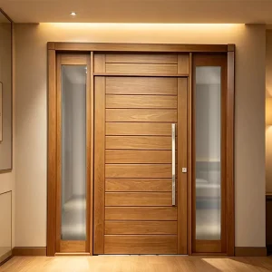 OEM PSL Metal Arabic Main Wood Grain Residential Home Villa Entrance Security Front Entry Exterior Doors for Houses