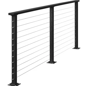 OEM Stainless Steel Baluster Side Mount Cable Balcony Railing System Direct Factory
