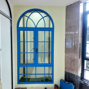 Old Fashion Retro Steel Window French Vintage Metal Glass Window Durable Anti-corrosion Steel Window Engineering Use