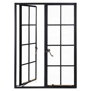 Optional Handles Accessories for Exterior Double Tempered Glass Swing-Type Metal Steel Casement Windows Heat Insulation Narrow