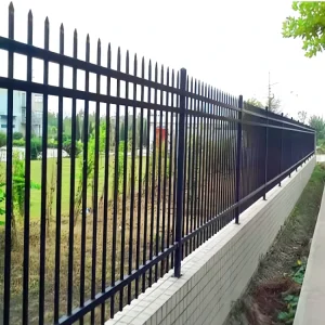 Ornamental Metal Picket Fence for Large-Scale Residential Development and Garden Tubular Fence