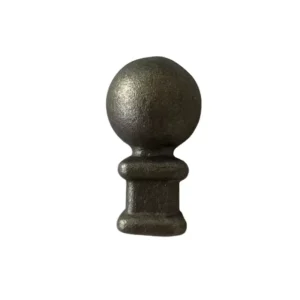 Ornamental Wrought Iron Garden Fence Spearhead Cast and Forged Steel Black Sand Blasted 60x35mm