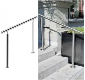 Outdoor Adjustable Angle Stainless Steel Handrails for Stairs & Steps – Safety Durable Balustrade with Mirror/Matt Finish