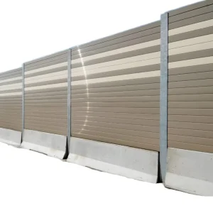 Outdoor Aluminum Sound Barriers Non Corrosive Pressure Treated Urban Roads Fencing Trellis Gates with Metal Frame