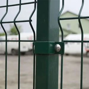 Outdoor Antirusting Iron Wire Mesh Metal 3D Curved Grid Fencing