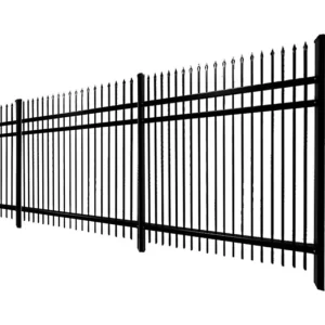 Outdoor Black Metal Fence Zinc Steel Panels for House Backyard Perimeter Garden