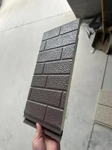 Outdoor Building Industrial Exterior PU Foam Core Steel Carved Wall Cladding Sandwich Wall Panel Metal Siding Board