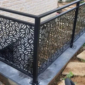 Outdoor Decorative Aluminum Screens Exterior Steel Laser Cut Balcony Railing Handrails