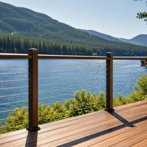 Outdoor Design Balcony Wire Railings Balustrade System Stainless Steel Cable Deck Railing Post