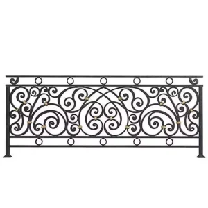 Outdoor Galvanized Mild Steel Iron Balustrades Aluminum Railings Villa Industrial Design Custom Sizes 5+ Year Warranty