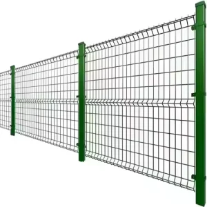 Outdoor Garden 3D Welded Wire Mesh Fence 6 Feet White Green Powder Coated