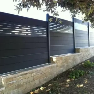 Outdoor Garden Fence Panel WPC Fence Aluminum Security Fence Panel Metal Railing