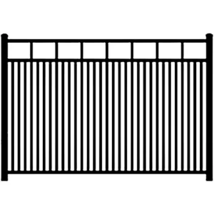 Outdoor Garden Iron Picket Fence with Zinc Steel and Post Caps