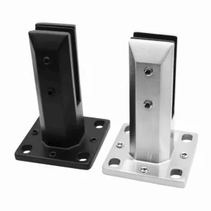 Outdoor Glass Balustrade Stainless Steel Adjustable Spigot Square Base Plate Glass Railing Spigot