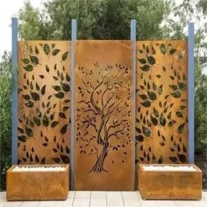 Outdoor Laser Cut Price Landscape Trellises Panel Metal Aluminum in Wooden Quality Hide View Door Garden Fence Designs