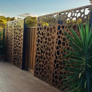 Outdoor Laser Cut Price Landscape Trellises Panel Metal Aluminum in Wooden Quality Hide View Door Garden Fence Designs