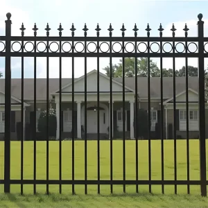 Outdoor Metal Security Fence with Iron, Aluminum, Tubular, and Steel Panels for Home, Garden, and Driveway Gates