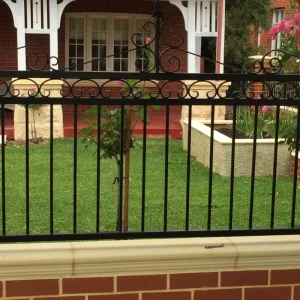 Outdoor Metal Wrought Iron Railing Security Decorative Rail for Porch Veranda Terrace Staircase