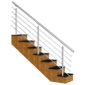 Outdoor Modern Design Rust-resistant Durable Stainless Steel Balcony Railing