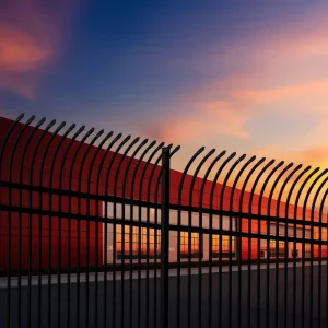 Outdoor Security Steel Tubular Fence and Driveway Gates for Home and Garden