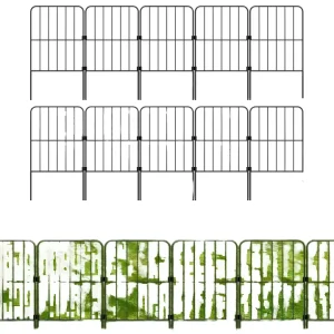 Outdoor Small Animal Barrier Garden Fence Metal Frame No Dig Wire Border for Yard Landscape Small Yard Animal Control Fence