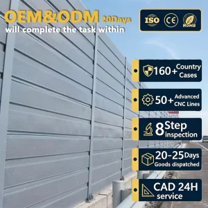 Outdoor Soundproof Acoustic Barrier Fence with Aluminum Galvanized Materials