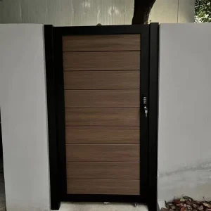 Outdoor WPC Eco Friendly Waterproof Fence Panel Outdoor Metal Fence Display for Home Yards Easily Assembled