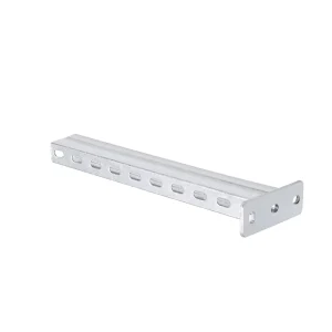 P1000T 1-5/8 X 1-5/8 Inch 41X41X2.5mm Gray Powder Coated Slotted Strut Channel with Ribs and Serrations