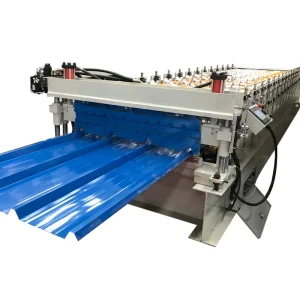 PLC Control Double Layer Tr4 Tr5 Roofing Sheet Roll Forming Machine Gear Bearing High Productivity Roof Making Machinery