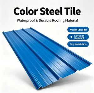 PPGI Color Steel Roof Sheet Corrugated Galvanized Metal Roof Tile for Farm House Roof