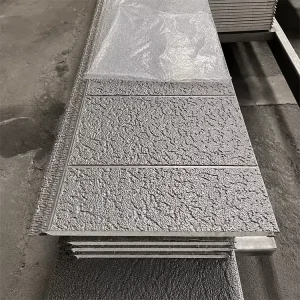 Weather-Resistant Metal-Carved PU Sandwich Panel Stone-Pattern Exterior Panel for Commercial Buildings