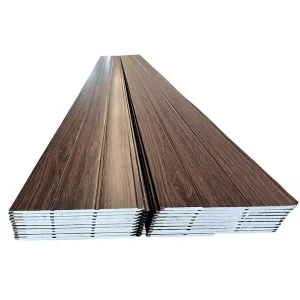 Modern Architectural Exterior Metal-Carved PU Sandwich Panel, Brick-Pattern Exterior Wall Decoration
