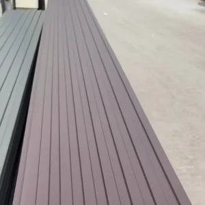 PU Metal Wall Sandwich Panel, Modern Embossed Color Steel Wall Panel, Durable Exterior Wall Material for Various Types of Houses