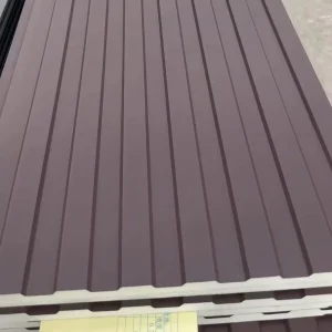 Metal Panel Wall PU Sandwich Panel Insulation Exterior Wall Material for Residential Building Projects, Durable