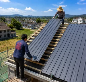 PU Polyurethane Roof Panel Insulated Sandwich Panel Metal Roofing Sheets Waterproof Thermal Insulation Fire Resistant Material