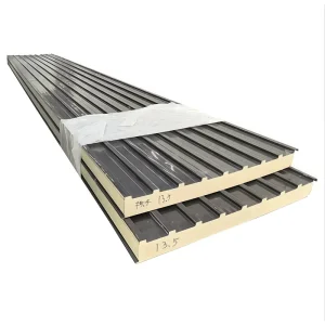 PU Rock Wool Insulation Galvanized Steel Corrugated Roof Panel Sheet Warehouse Wall Sandwich Panels