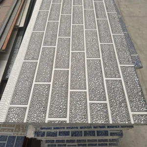 PU Sandwich Metal Fireproof Waterproof Eco Friendly Modern Living Room Exterior Wall Cladding for Cold Room Hospital 1 Year