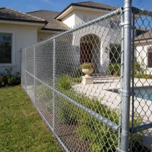 PVC Coated Black Chain Link Fence Wire Mesh Roll for Residential Use
