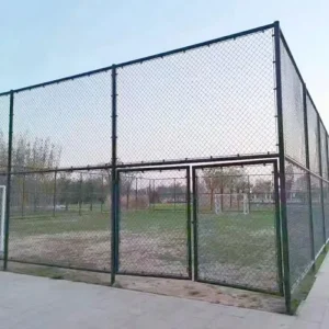 PVC Coated Chain Link Fence Roll for Stadium Sports Ground Fencing 50x50mm Diamond Wire Mesh System