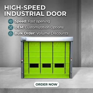 PVC High Speed Stacking Electric Wind Resistant Rolling Shutter Door Automatic Inductive Lift And Lower