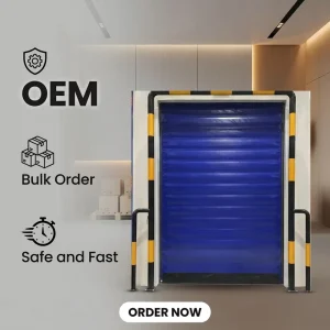 PVC High Speed Stacking Electric Wind Resistant Rolling Shutter Door Metal Frame Modern Design Automatic Inductive